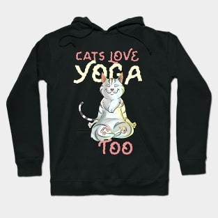 Meditating Cats Love Yoga Hoodie